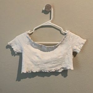 Ambiance White Crop Top Size L.